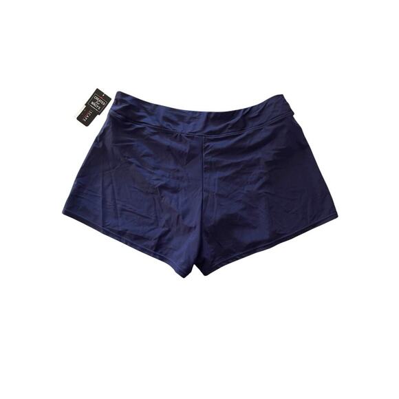 Island Escape Women’s Navy Blue Pull-On Swim Shorts Size 14 NWT $35 - Picture 3 of 5